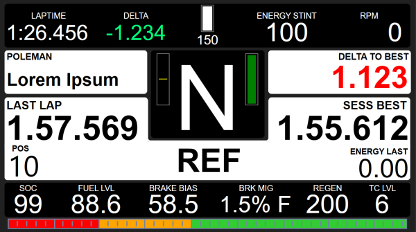 Ferrari 499P Dashboard Layout 7